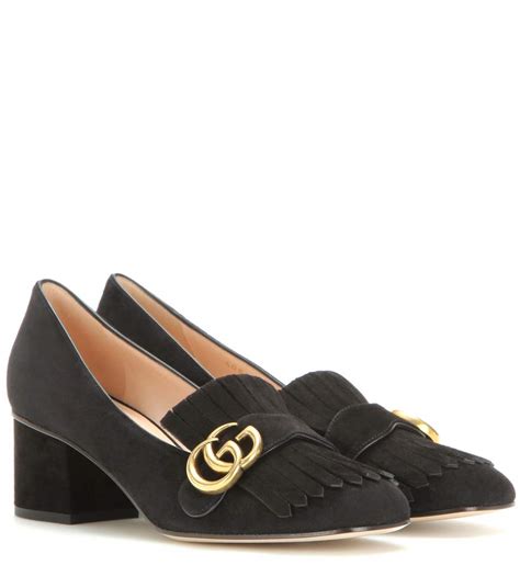 gucci marmont black suede shoes.